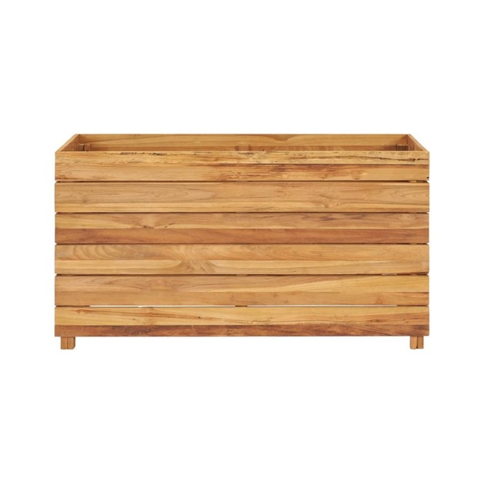 Lit surélevé 100x40x55 cm Bois de teck recyclé et acier