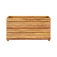 Lit surélevé 100x40x55 cm Bois de teck recyclé et acier