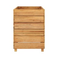 Lit surélevé 100x40x55 cm Bois de teck recyclé et acier