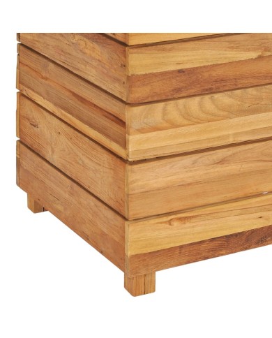 Lit surélevé 100x40x55 cm Bois de teck recyclé et acier