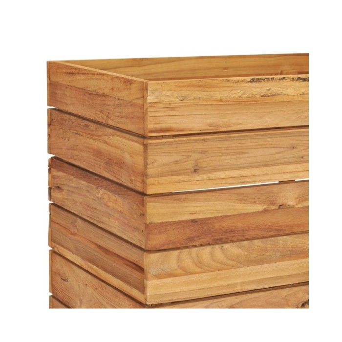 Lit surélevé 100x40x55 cm Bois de teck recyclé et acier