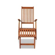 Chaise de terrasse avec repose-pied Bois d'acacia solide