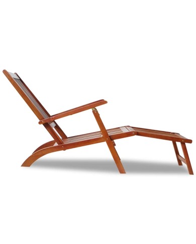 Chaise de terrasse avec repose-pied Bois d'acacia solide