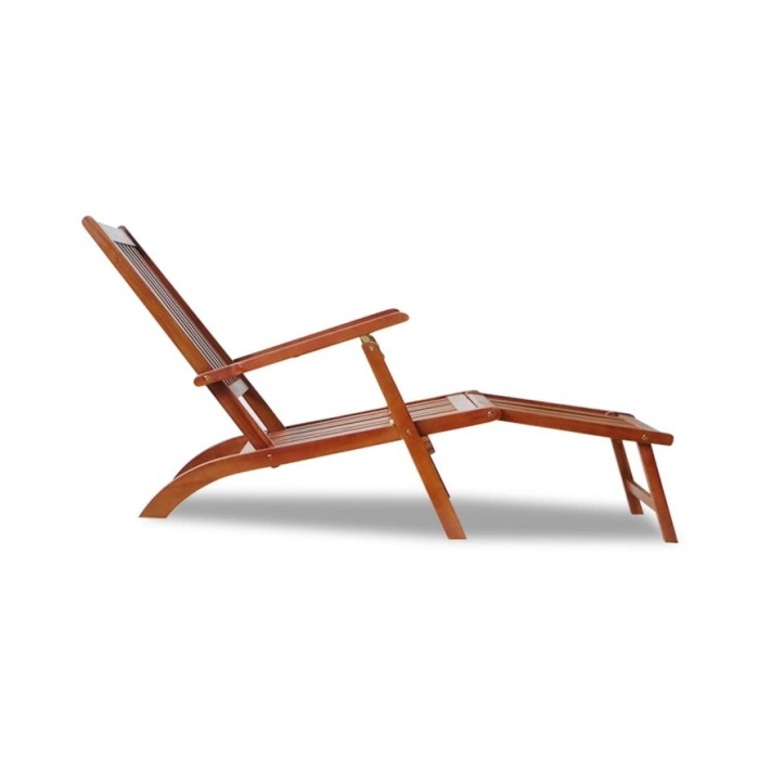Chaise de terrasse avec repose-pied Bois d'acacia solide