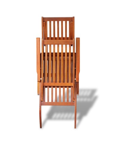 Chaise de terrasse avec repose-pied Bois d'acacia solide