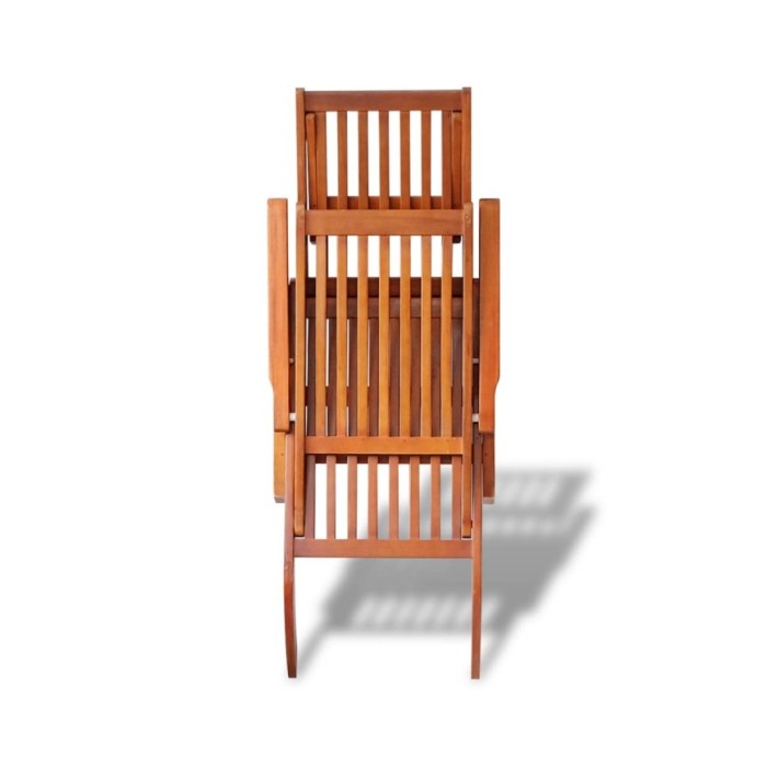 Chaise de terrasse avec repose-pied Bois d'acacia solide