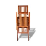 Chaise de terrasse avec repose-pied Bois d'acacia solide