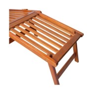Chaise de terrasse avec repose-pied Bois d'acacia solide
