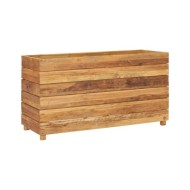 Lit surélevé 100x40x55 cm Bois de teck recyclé et acier