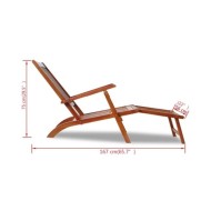 Chaise de terrasse avec repose-pied Bois d'acacia solide