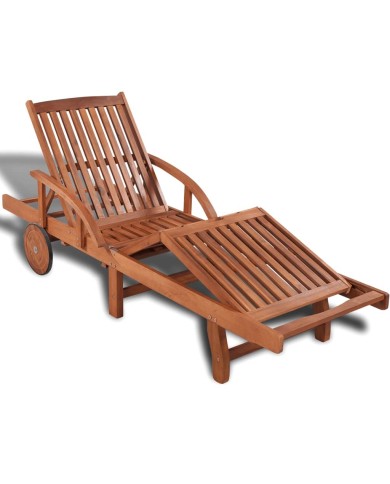 Chaise longue Bois d'acacia solide
