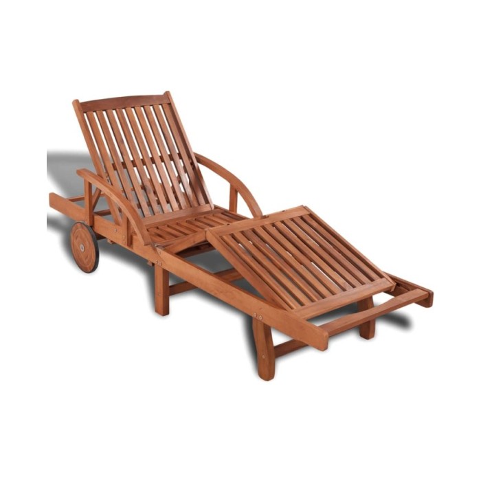Chaise longue Bois d'acacia solide