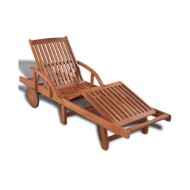 Chaise longue Bois d'acacia solide