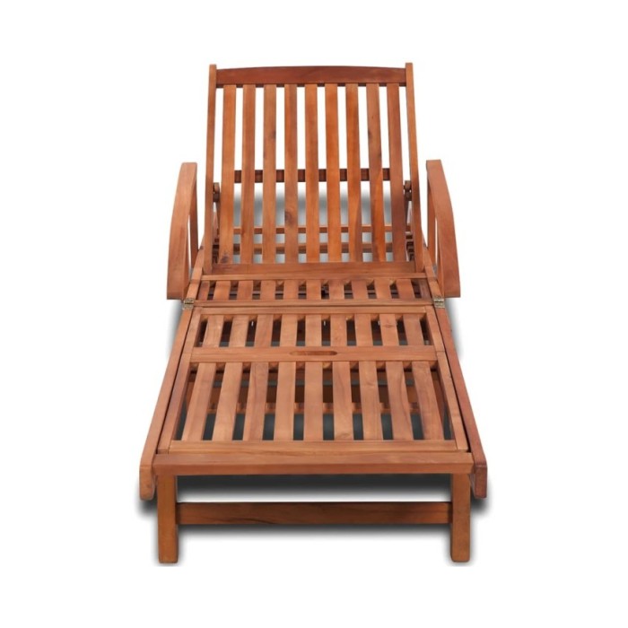 Chaise longue Bois d'acacia solide
