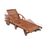 Chaise longue Bois d'acacia solide