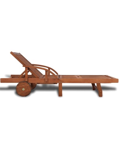 Chaise longue Bois d'acacia solide