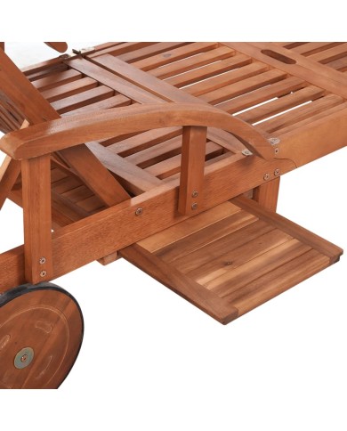 Chaise longue Bois d'acacia solide