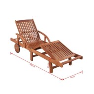 Chaise longue Bois d'acacia solide