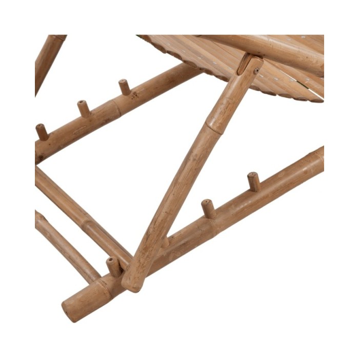 Chaise de terrasse d'extérieur avec repose-pied Bambou