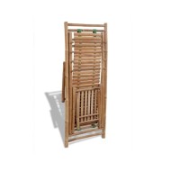 Chaise de terrasse d'extérieur avec repose-pied Bambou