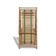 Chaise de terrasse d'extérieur avec repose-pied Bambou