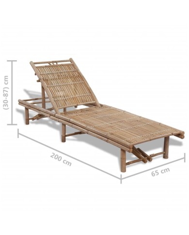 Chaise longue Bambou