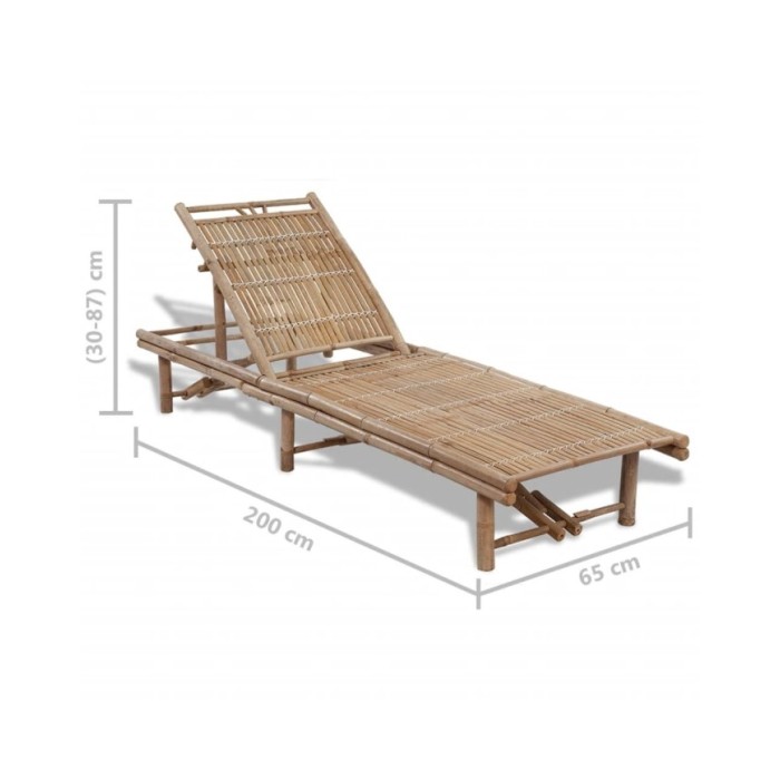 Chaise longue Bambou
