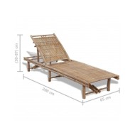 Chaise longue Bambou