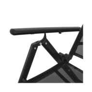Chaise longue pliable Aluminium Noir