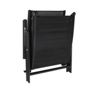 Chaise longue pliable Aluminium Noir