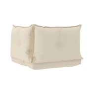 Coussins de canapé palette 3 pcs Crème Tissu
