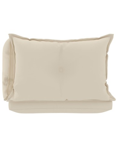 Coussins de canapé palette 3 pcs Crème Tissu