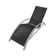 Chaises longues en aluminium noir