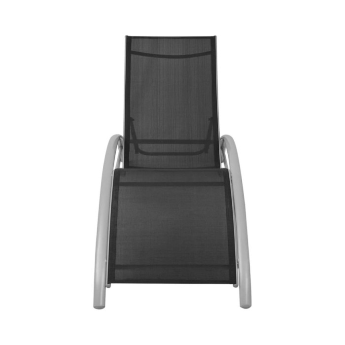 Chaises longues en aluminium noir