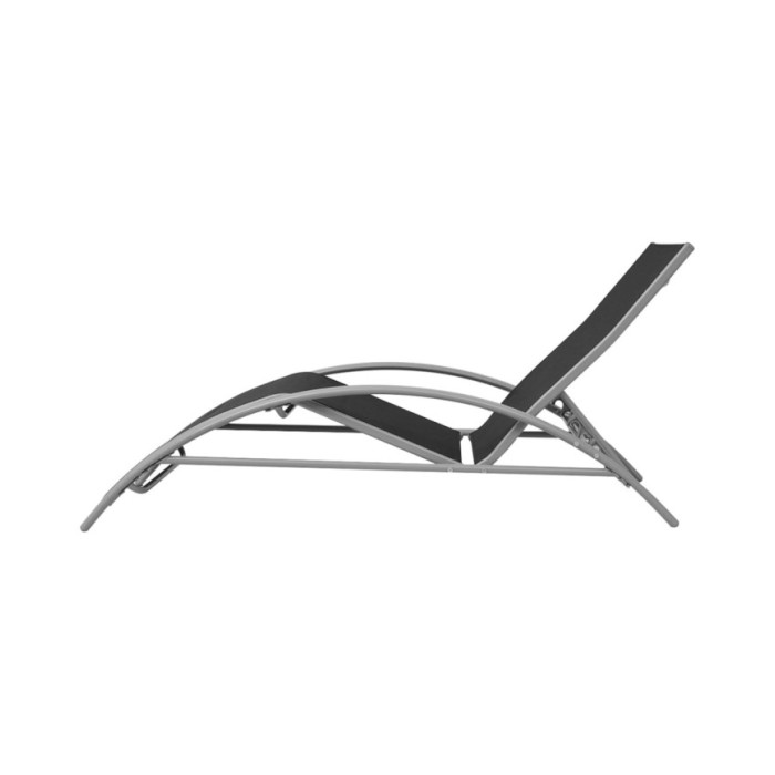 Chaises longues en aluminium noir