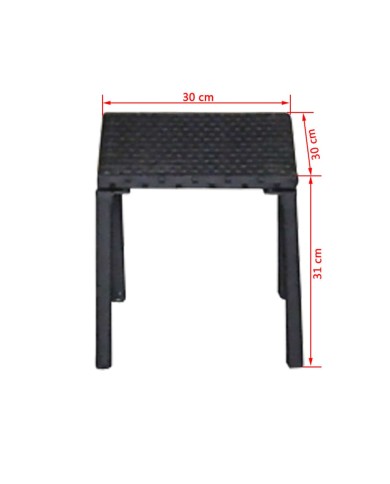 Chaises longues avec table Résine tressée Noir