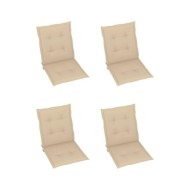 Coussins de chaise de jardin 4 pcs Beige 100 x 50 x 3 cm