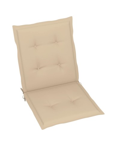 Coussins de chaise de jardin 4 pcs Beige 100 x 50 x 3 cm