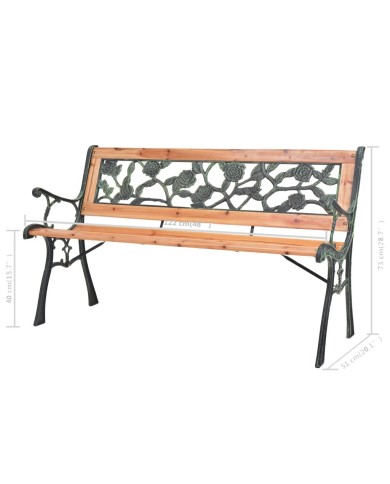 Banc de jardin 122 cm Bois