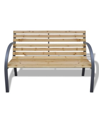 Banc de jardin 120 cm Bois et fer