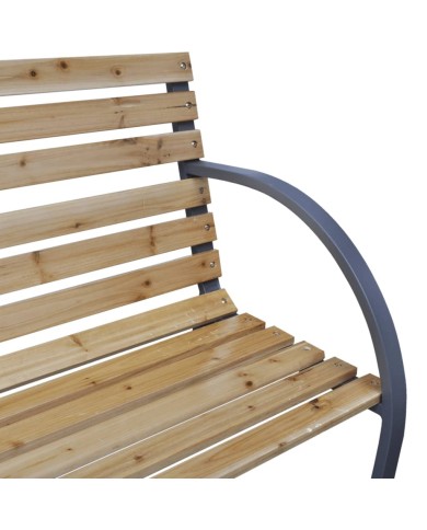 Banc de jardin 120 cm Bois et fer