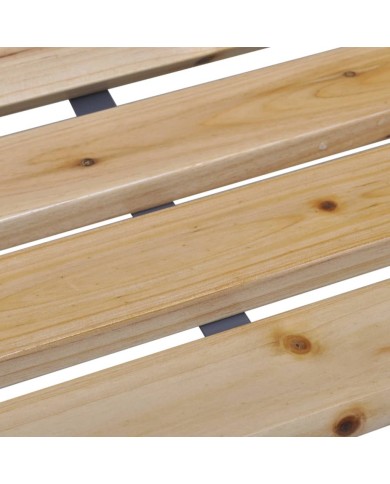 Banc de jardin 120 cm Bois et fer