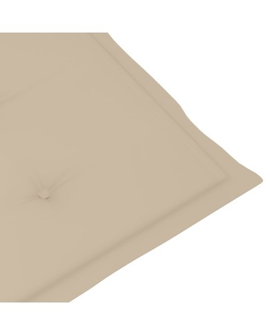 Coussins de chaise de jardin 4 pcs Beige 100 x 50 x 3 cm