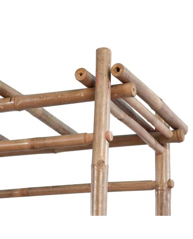 Banc de jardin avec pergola 130 cm Bambou