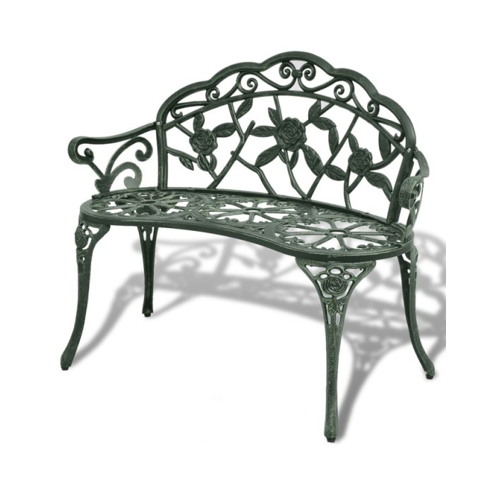 Banc de jardin 100 cm Aluminium coulé Vert 