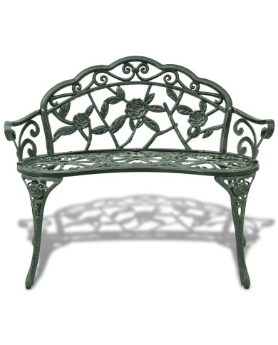 Banc de jardin 100 cm Aluminium coulé Vert 
