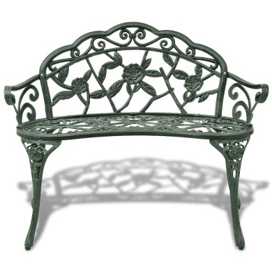 Banc de jardin 100 cm Aluminium coulé Vert 