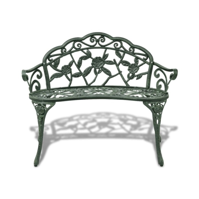 Banc de jardin 100 cm Aluminium coulé Vert 