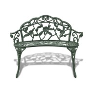 Banc de jardin 100 cm Aluminium coulé Vert 
