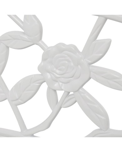 Banc de jardin 100 cm Aluminium coulé Blanc